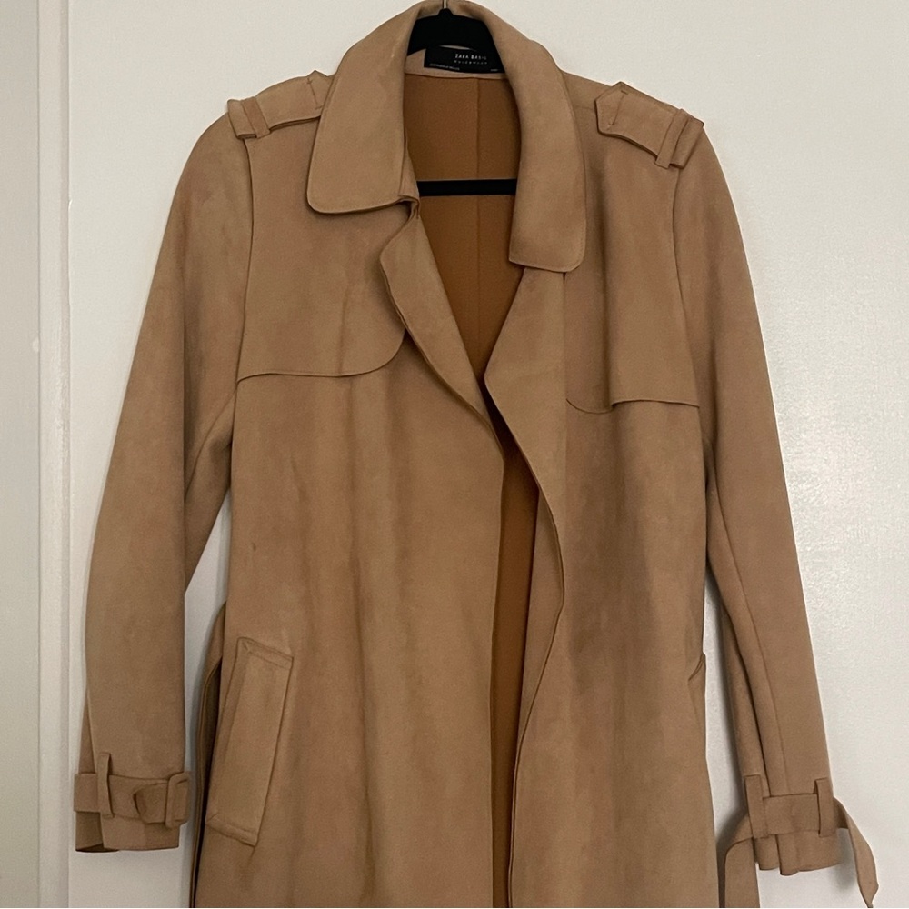 ZARA Suede Trench Coat! Almost Brand New! Size M